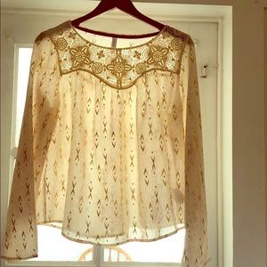 Blush and Gold Blouse